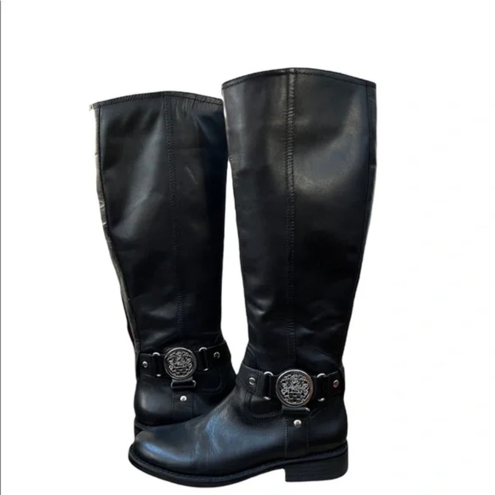 vince camuto farrow boots leather equesterian KNEE HIGH size 6.5
